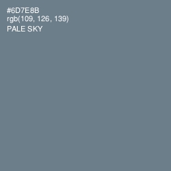 #6D7E8B - Pale Sky Color Image